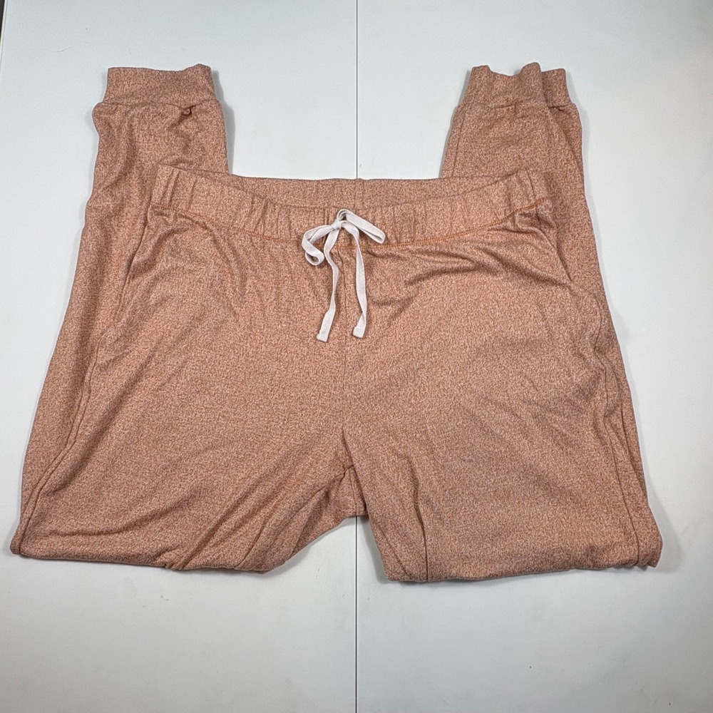 Bobbie Brooks Ladies XL Peach Heathered Joggers‎ Lounge Pants Drawstring Knit